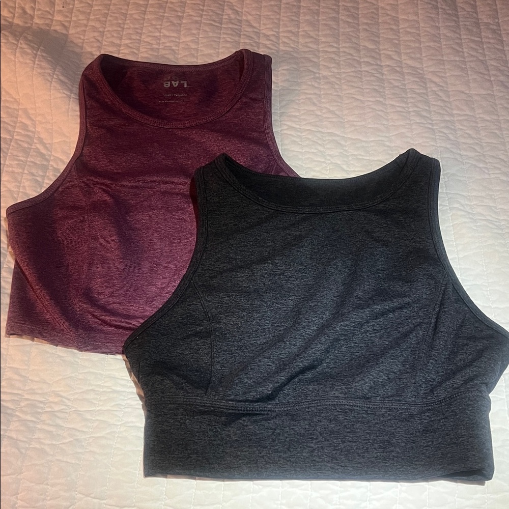 JoyLab Dark Gray and Purple Sports bras